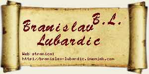 Branislav Lubardić vizit kartica